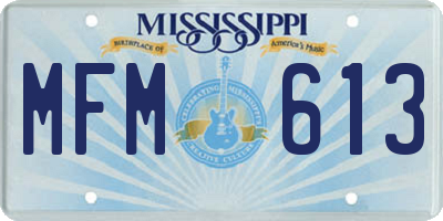 MS license plate MFM613