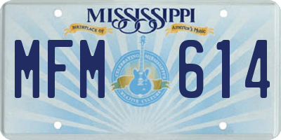 MS license plate MFM614