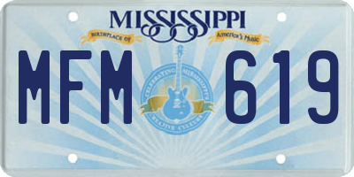 MS license plate MFM619