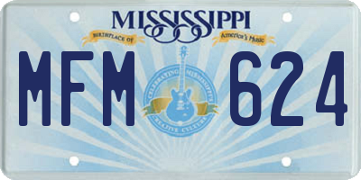 MS license plate MFM624