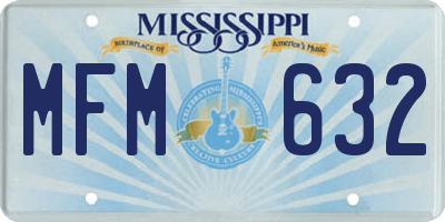 MS license plate MFM632