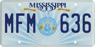 MS license plate MFM636