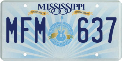 MS license plate MFM637