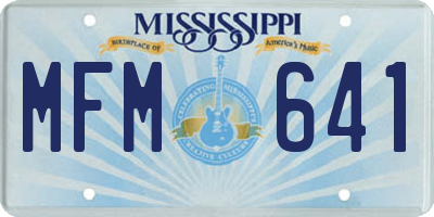 MS license plate MFM641