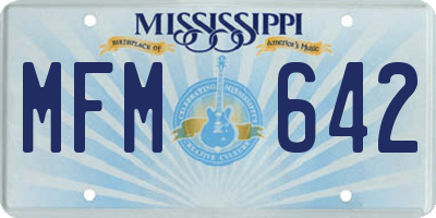 MS license plate MFM642