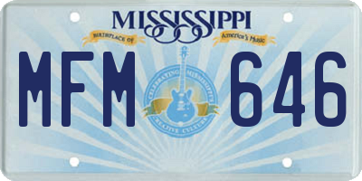 MS license plate MFM646