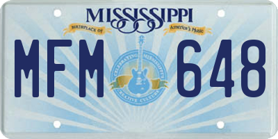 MS license plate MFM648