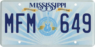 MS license plate MFM649