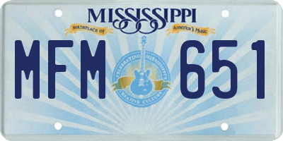 MS license plate MFM651