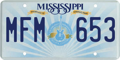 MS license plate MFM653