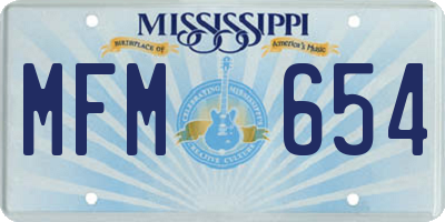 MS license plate MFM654