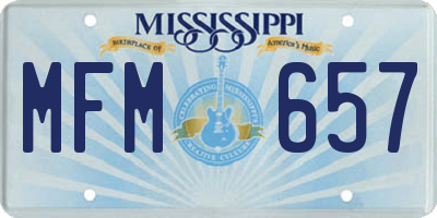 MS license plate MFM657