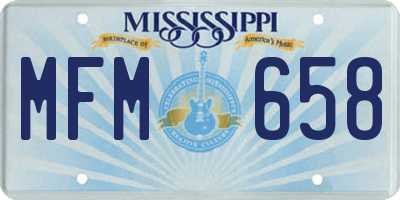 MS license plate MFM658