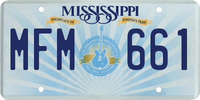 MS license plate MFM661