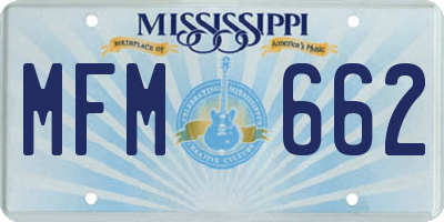 MS license plate MFM662