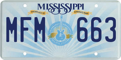 MS license plate MFM663