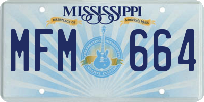 MS license plate MFM664