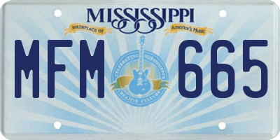 MS license plate MFM665