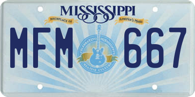 MS license plate MFM667