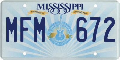 MS license plate MFM672