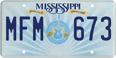 MS license plate MFM673