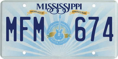MS license plate MFM674