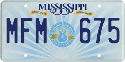 MS license plate MFM675