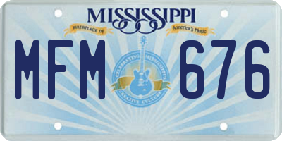 MS license plate MFM676