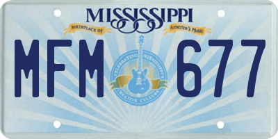 MS license plate MFM677