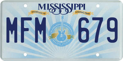 MS license plate MFM679