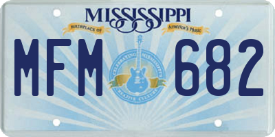 MS license plate MFM682