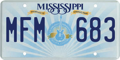 MS license plate MFM683