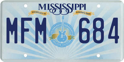 MS license plate MFM684