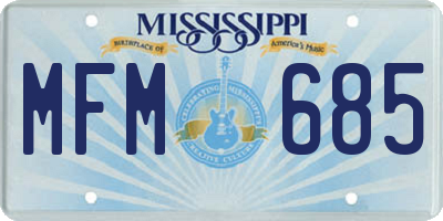 MS license plate MFM685