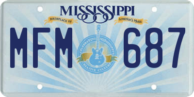 MS license plate MFM687