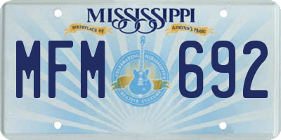MS license plate MFM692