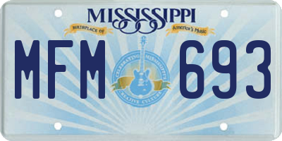 MS license plate MFM693