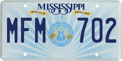 MS license plate MFM702