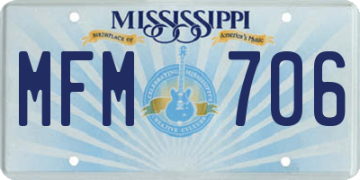 MS license plate MFM706