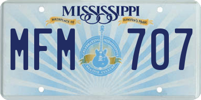 MS license plate MFM707