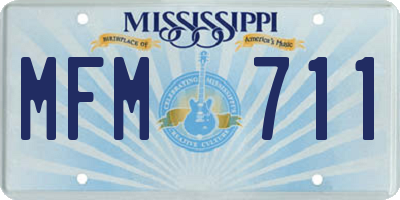 MS license plate MFM711