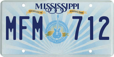 MS license plate MFM712