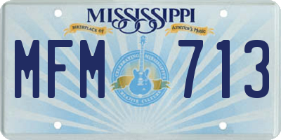 MS license plate MFM713
