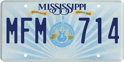 MS license plate MFM714