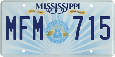 MS license plate MFM715