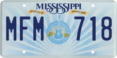MS license plate MFM718