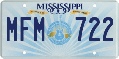 MS license plate MFM722