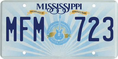 MS license plate MFM723