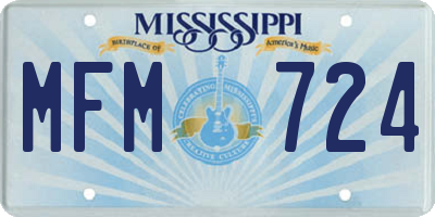 MS license plate MFM724