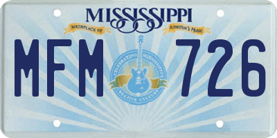 MS license plate MFM726